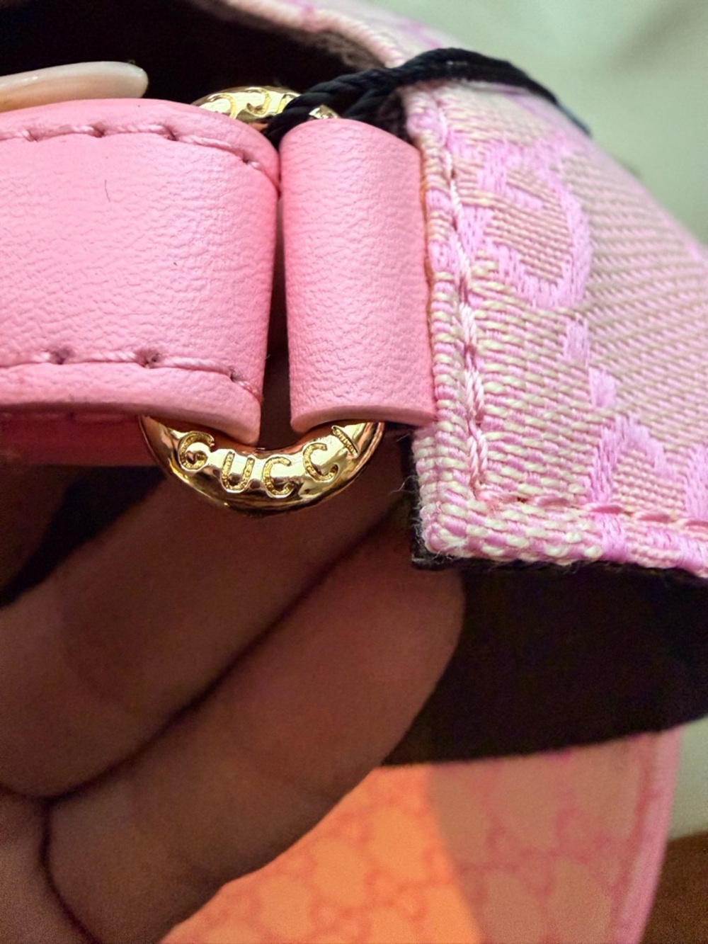 Pink GG Logo Baseball Cap New - Picture 4 of 8